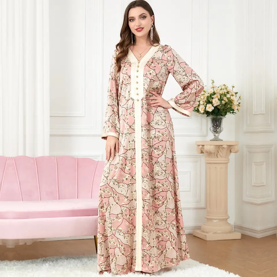 Qaftan Style dress - Soft pink