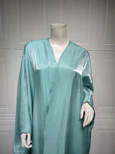 Load image into Gallery viewer, Dark mint open Abaya
