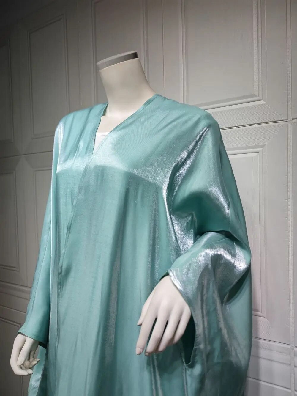 Dark mint open Abaya