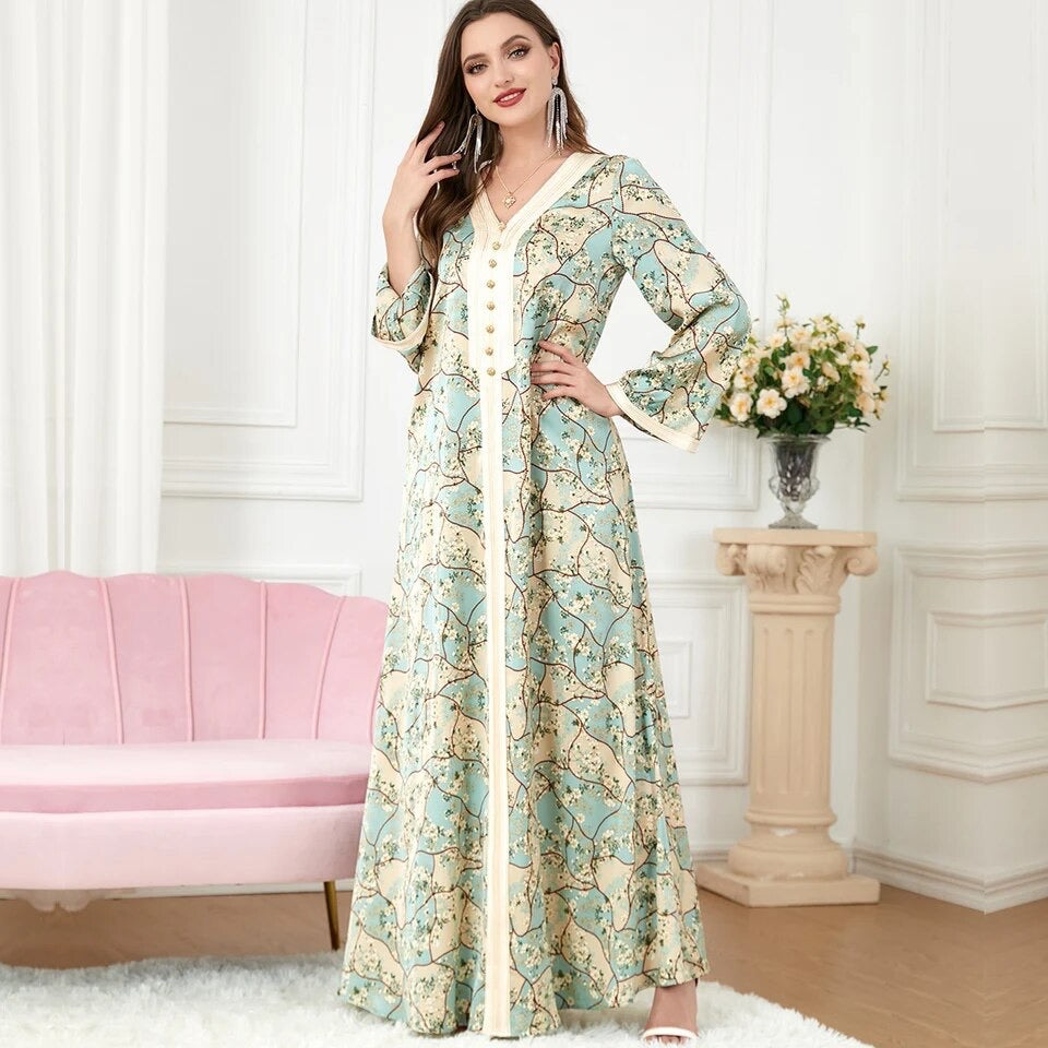 Qaftan Style dress - Soft Sage