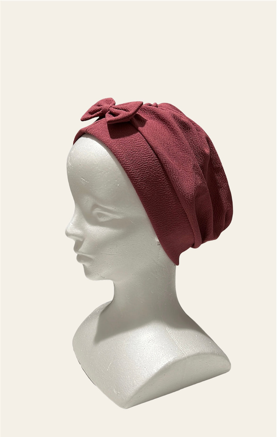 Opaque textured Turban | Dusty Rose