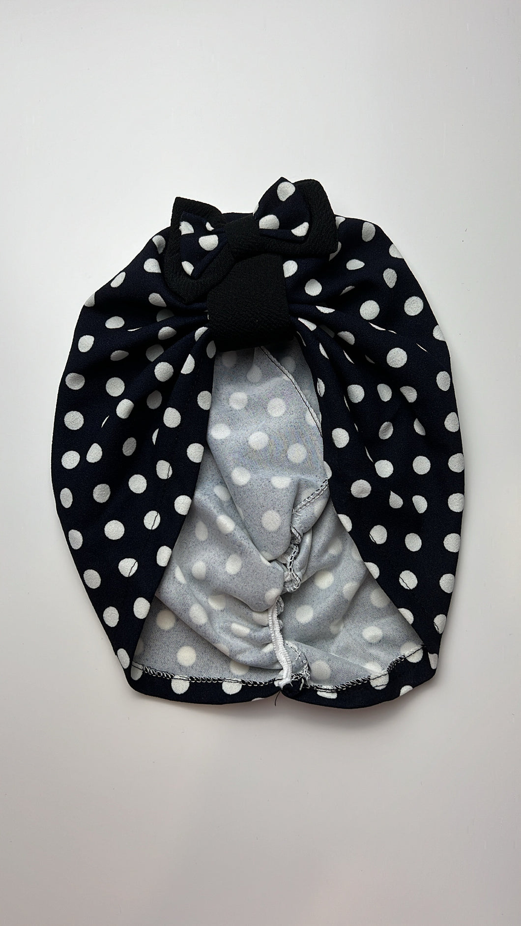 Strech Polka DotTurban | Navy