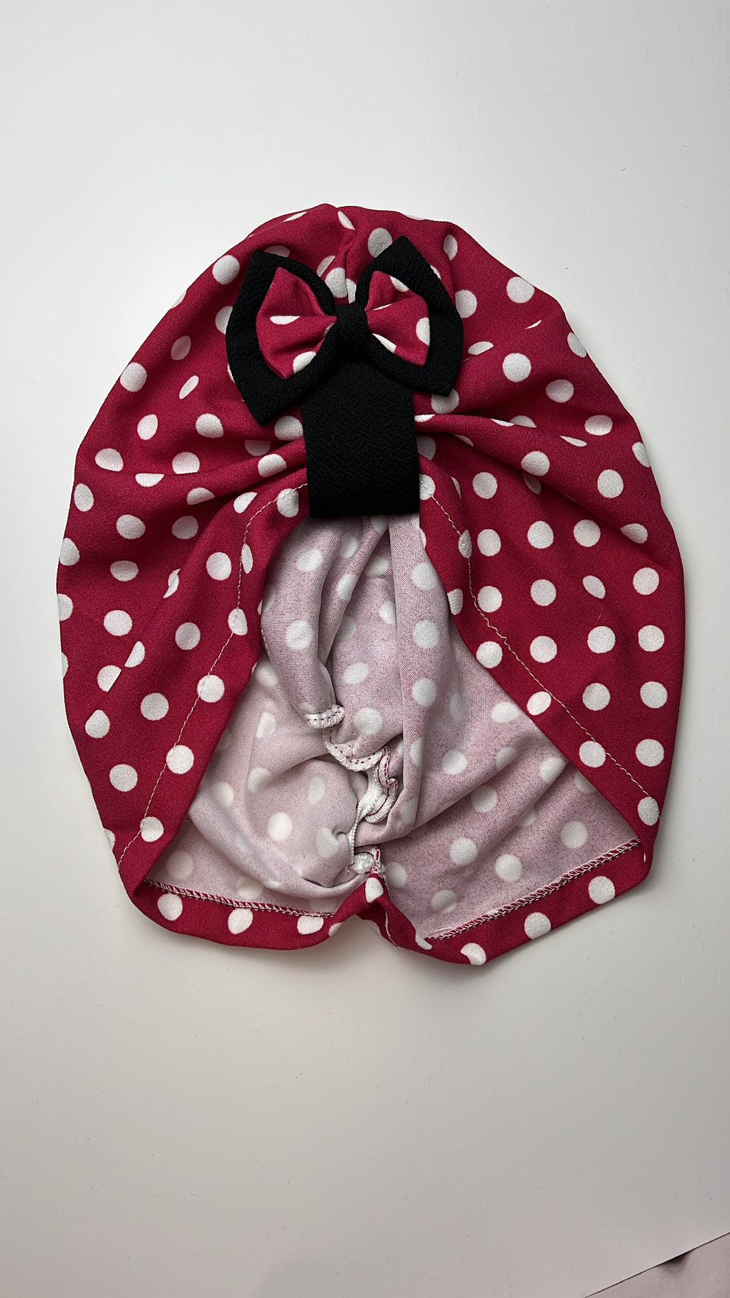 Strech Polka DotTurban | Fuchsia